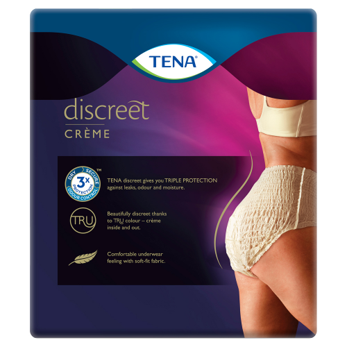 Tena Discreet High Waist Underwear Super Crème M 9 Pack