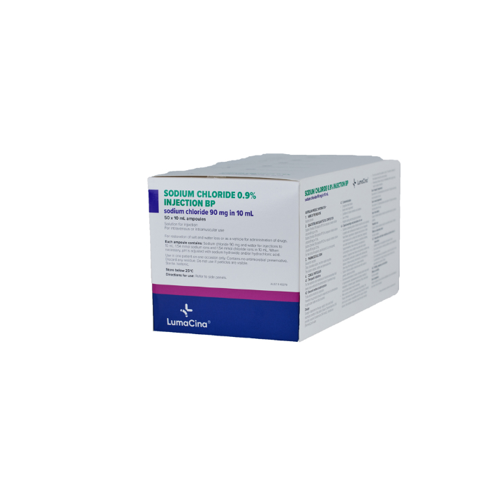 Sodium Chloride 0.9% (saline) Plastic Steriluer 10mL 50 Pack