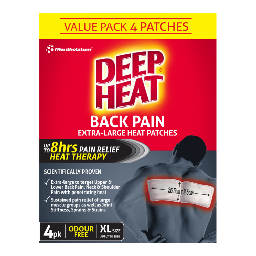 Deep Heat Back Pain Extra-Large Heat Patches 4 Pack