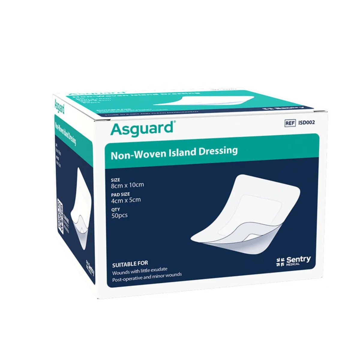 Asguard Sentry Medical Island Cloth Non Woven 8X10cm Isd002 box 50