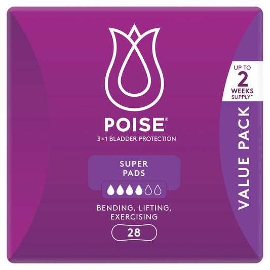 POISE Super Pads 28 Pack - Product benefits
