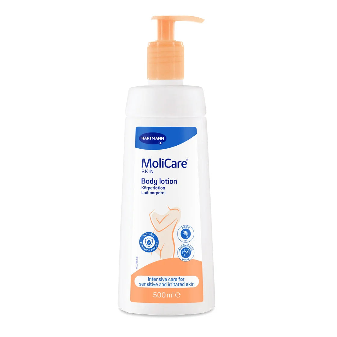 MoliCare Skin Body Lotion pump bottle for intensive skin care