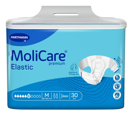 MoliCare Premium Elastic 6 Drop Adult Briefs Medium 30 Pack