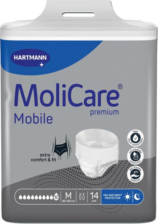 MoliCare Mobile Pull-Up Pants 10 Drop Maximum Protection Medium 14 Pack