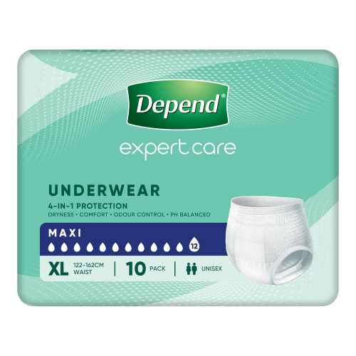 Depend Expert Care Underwear Maxi Unisex 12 Drop