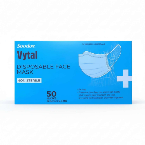 SOODOX VYTAL FACE MASKS BLUE 50
