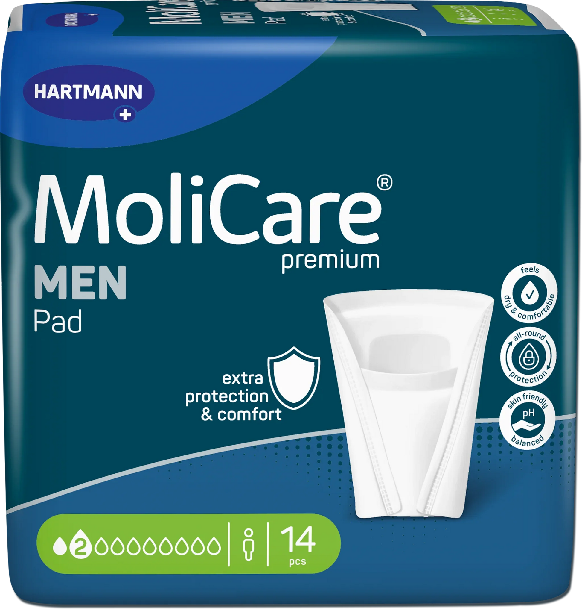 MoliCare Premium MEN Pad 2 Drop Light-Moderate Protection 14 Pack