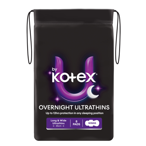 U By Kotex Overnight Ultrathins Long with Wings