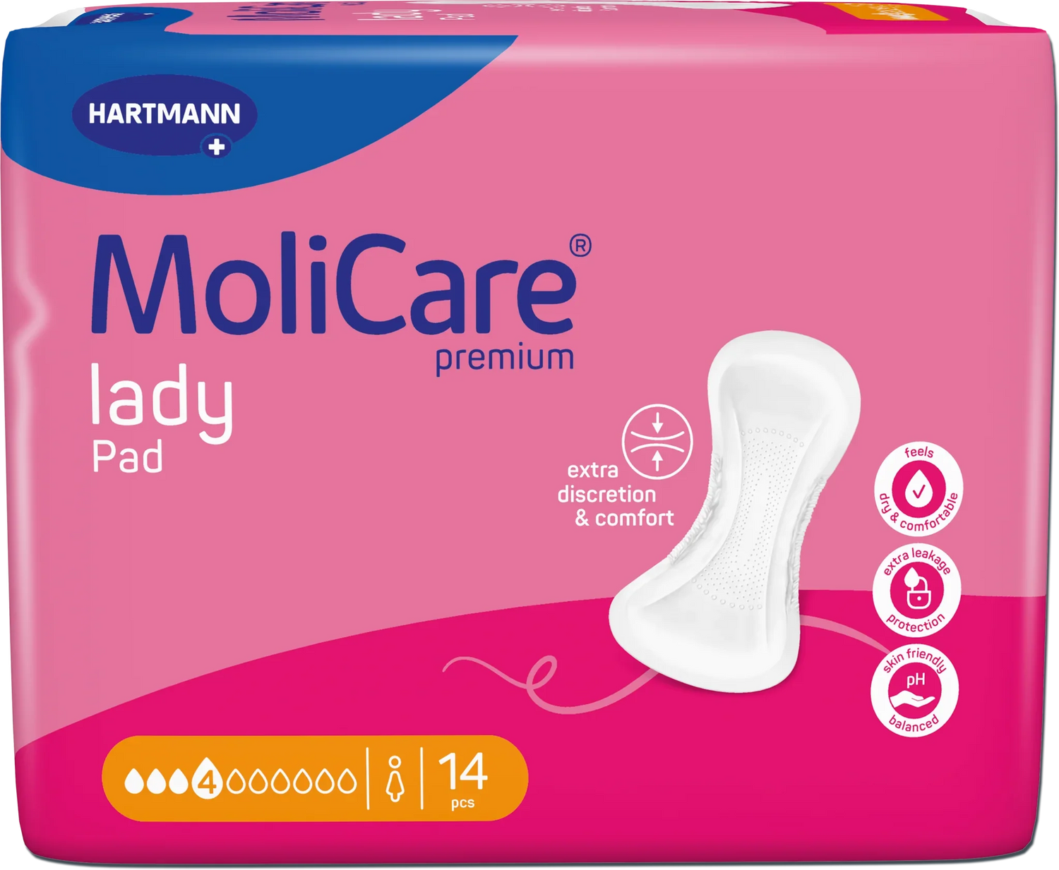 MoliCare Premium Lady Pad 4 Drop Moderate-Heavy Protection 12 Pack