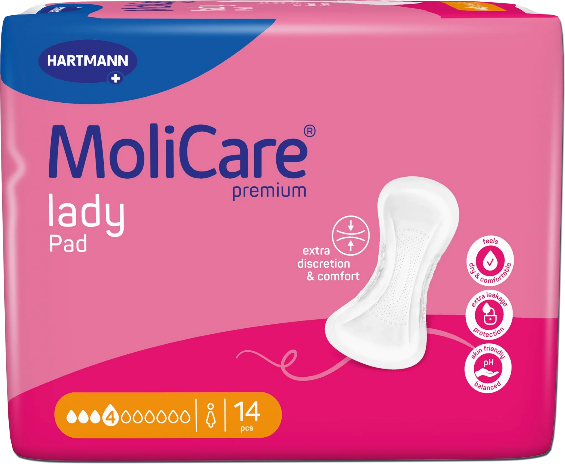 MoliCare Premium Lady Pad 4 Drop Moderate-Heavy Protection 12 Pack