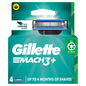Gillette Mach3+ Replacement Cartridges 4 Pack