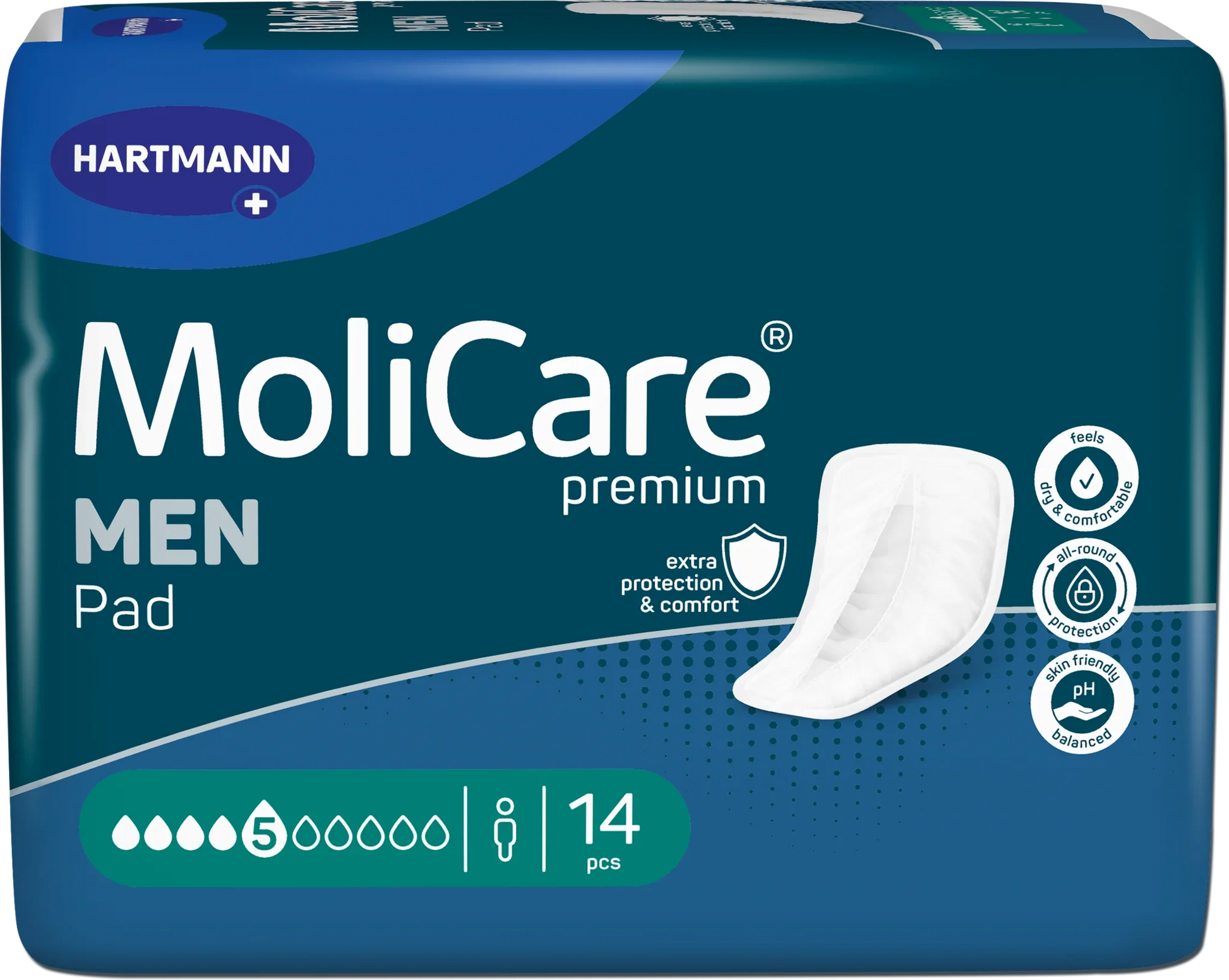 MoliCare Premium MEN Pad 5 Drop Heavy Protection 14 Pack