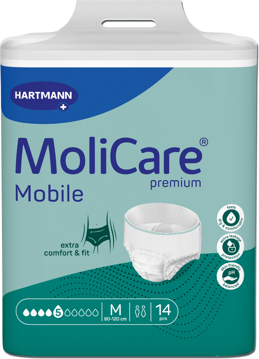 MoliCare Mobile Pull-Up Pants 5 Drop Heavy Protection Medium 14 Pack