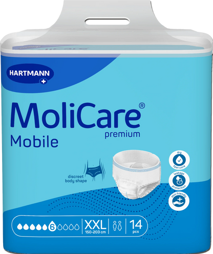 MoliCare Mobile Pull-Up Pants 6 Drop Heavy Protection Extra Extra Large 14 Pack