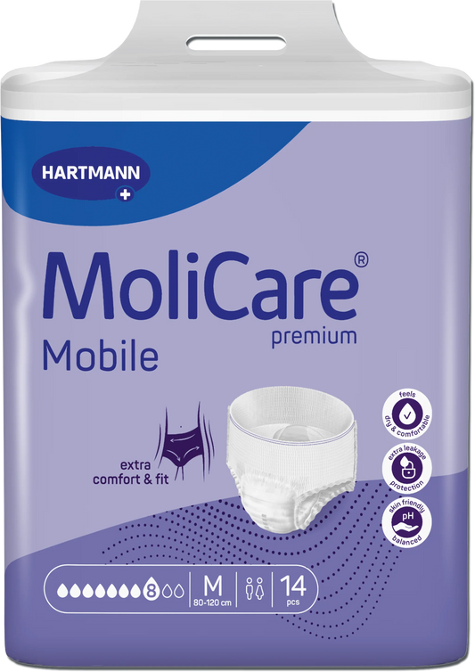 MoliCare Mobile Pull-Up Pants 8 Drop Maximum Protection Medium 14 Pack