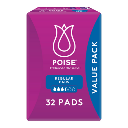 Poise Pads For Bladder Leaks Regular 32 Pack