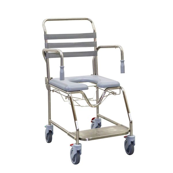 Smik Shower Commode – Sliding Footplate – 550mm Width