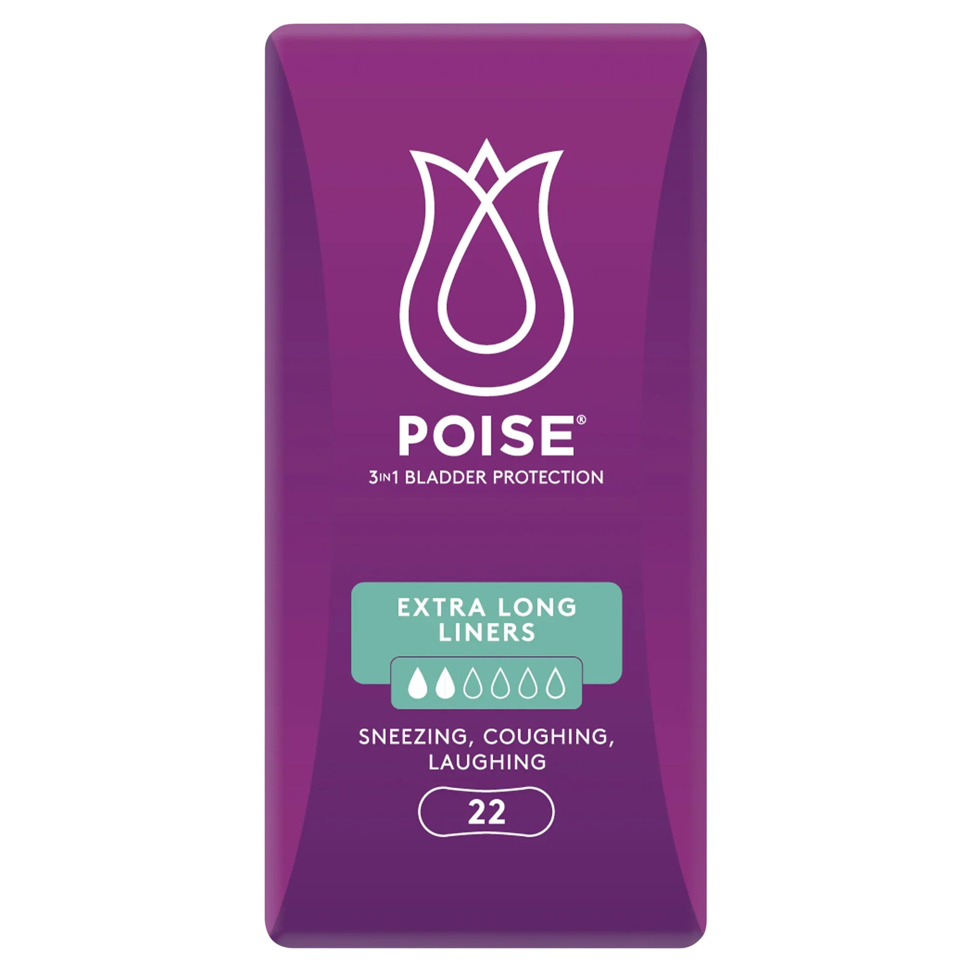 POISE Extra Long Liners 22 Pack - Usage information