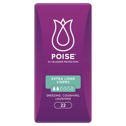 POISE Extra Long Liners 22 Pack - Usage information