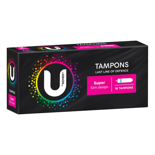 U by Kotex Tampons Super 16 Pack - Maximum feminine protection