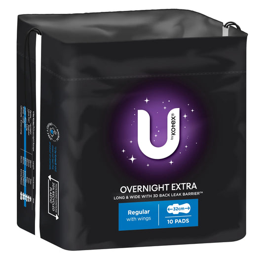 U by Kotex Extra Long Pads with Wings 14 Pack