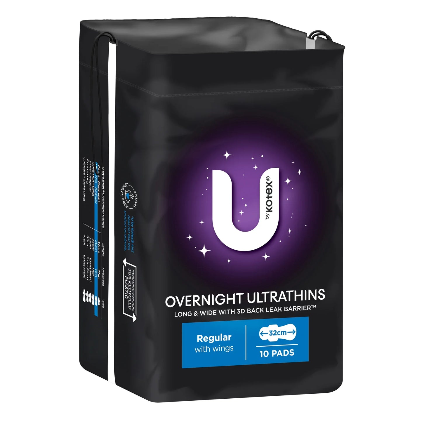 U by Kotex Overnight Ultrathins - Long with Wings - 35cm 8 Pack