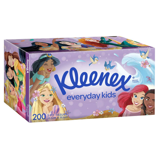 Kleenex Everyday Kids Disney Princess Facial Tissues 200 count front view