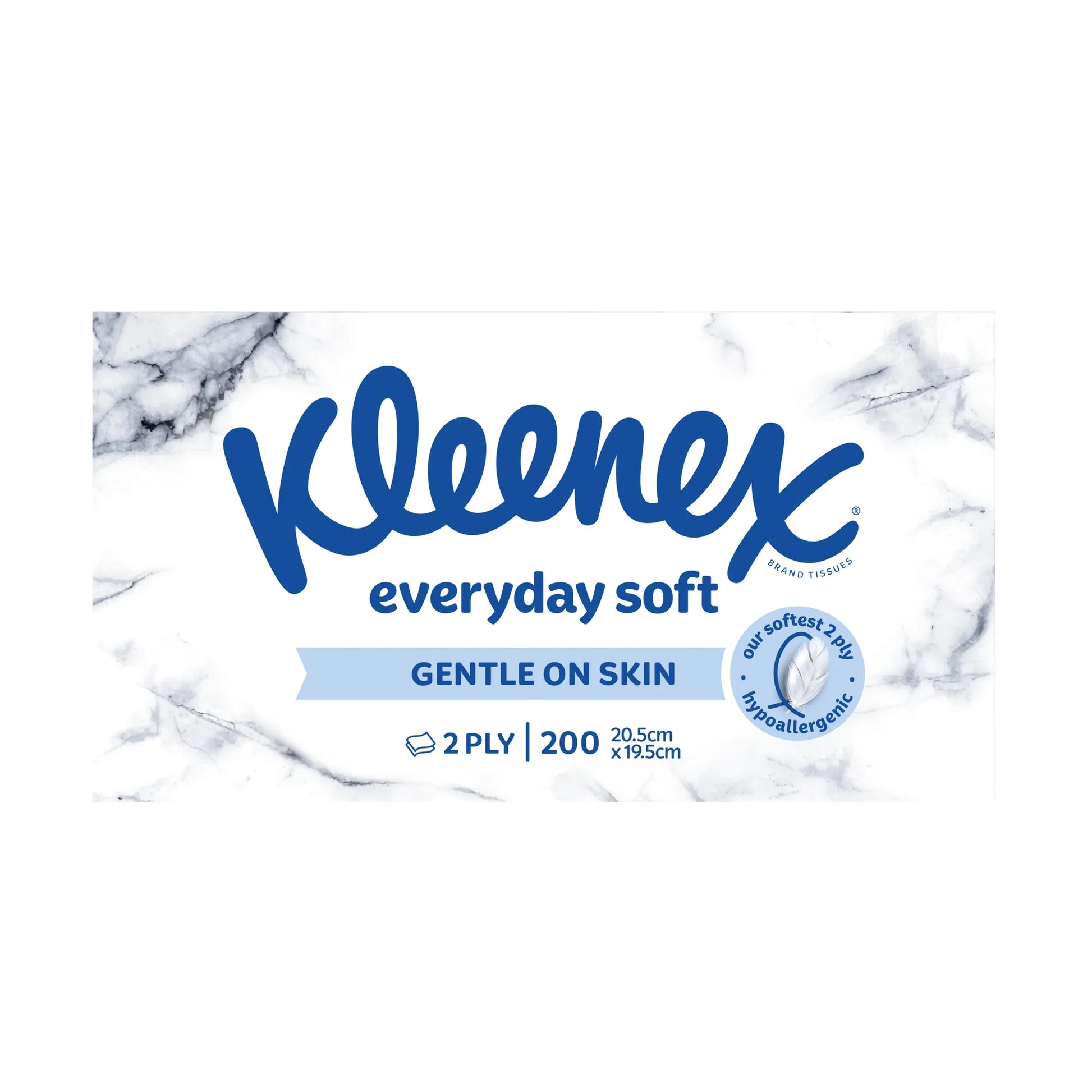 Kleenex Everyday Soft Facial Tissues 200 count side view