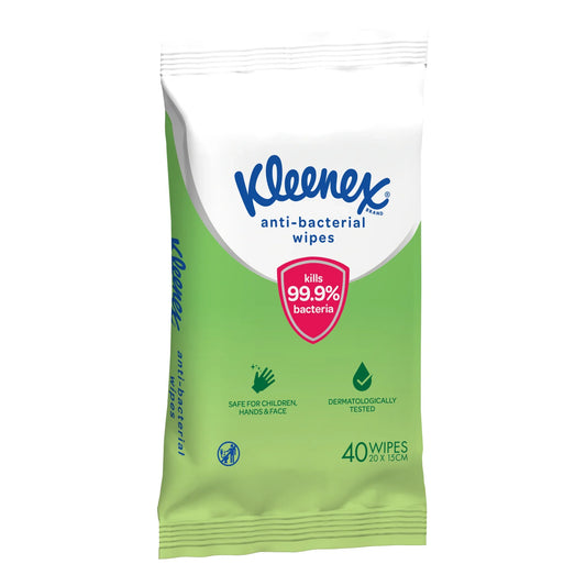 Kleenex Anti-Bacterial Wet Wipes 40 pack front view