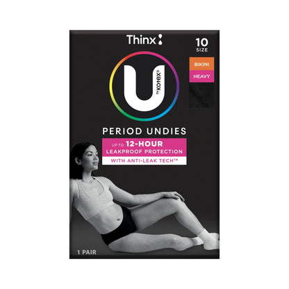 U by Kotex Thinx Period Underwear Heavy Absorbency Size 10 back view