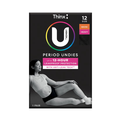 U by Kotex Thinx Period Underwear Heavy Absorbency Size 12 back view