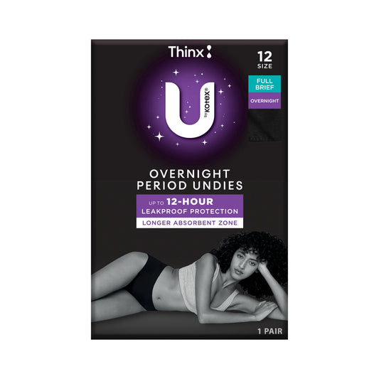 Thinx Overnight Period Undies Size 12 package back view