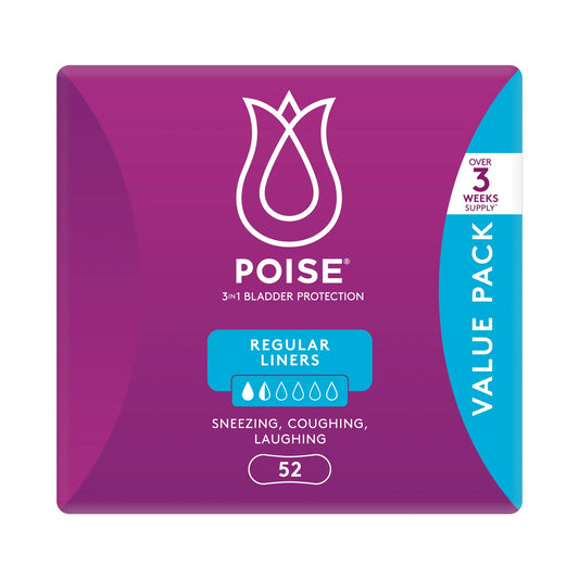 Poise Regular Liners package side view