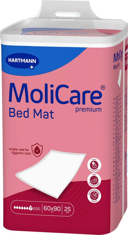 MoliCare Premium Bed Mat 7 Drop High Protection 60x90cm heavy absorbency incontinence underpad