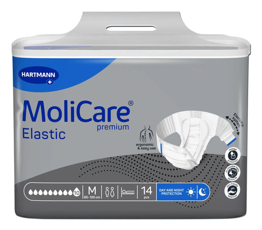 MoliCare Premium Elastic 10 Drop Adult Briefs Medium 14 Pack