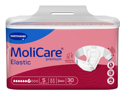 MoliCare Premium Elastic 7 Drop Adult Briefs Small 30 Pack