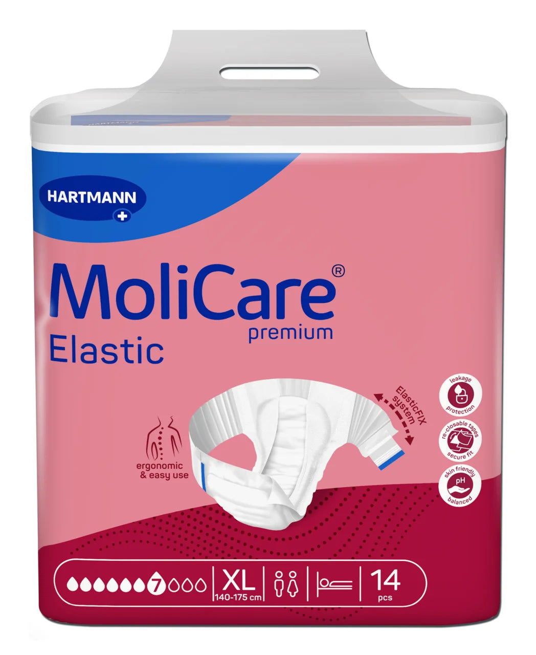 MoliCare Premium Elastic 7 Drop Adult Briefs XL 14 Pack