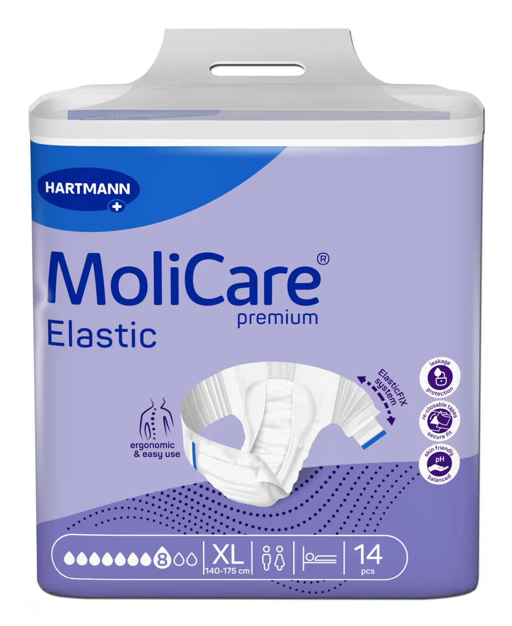 MoliCare Premium Elastic 8 Drop Adult Briefs XL 14 Pack