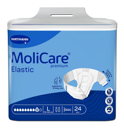MoliCare Premium Elastic 9 Drop Adult Briefs Large 24 Pack