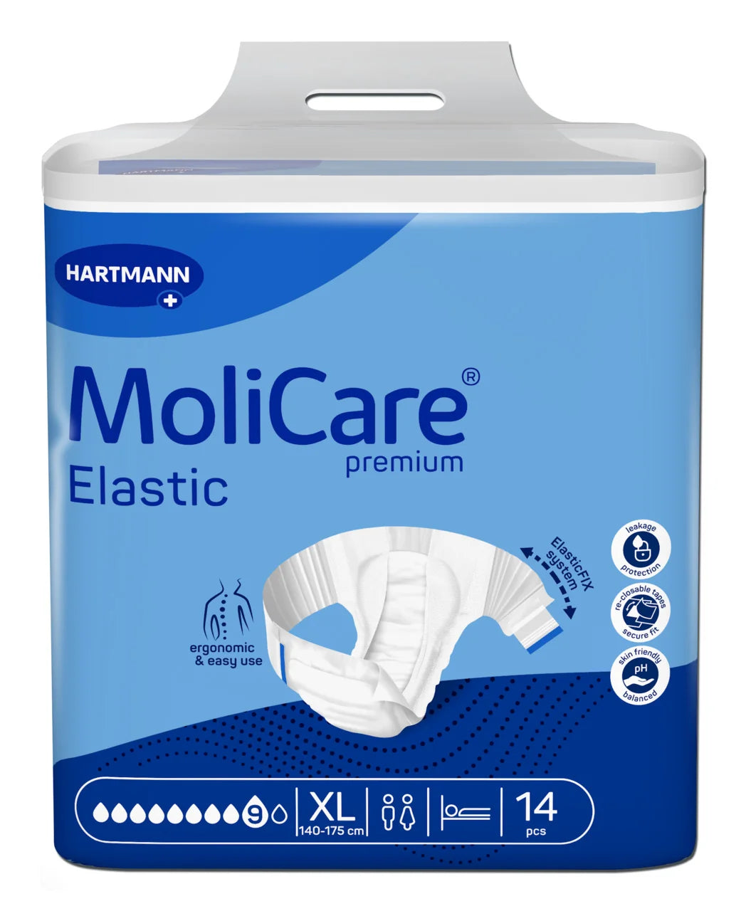 MoliCare Premium Elastic 9 Drop Adult Briefs XL 14 Pack