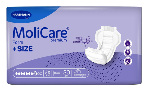 MoliCare Premium Form +SIZE Adult Pads - 8 Drop Extra Protection - 20 Pack
