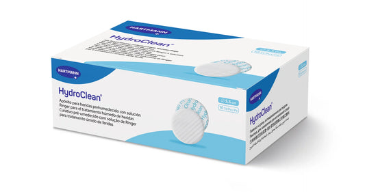 Hartmann HydroClean round wound dressing 5.5cm diameter with hydro-responsive technology