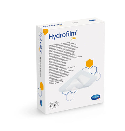 Hartmann Hydrofilm Plus transparent film dressing 10x12cm waterproof box