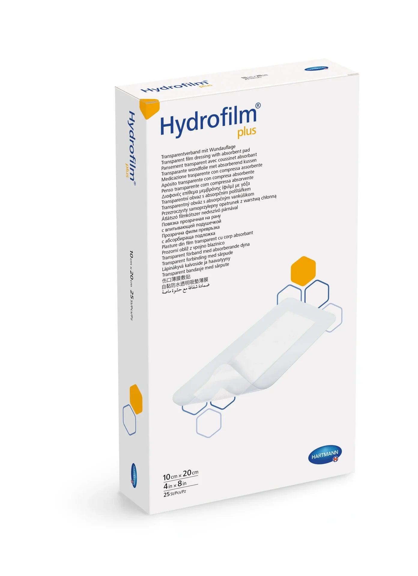 Hartmann Hydrofilm Plus transparent film dressing 10x20cm waterproof protection