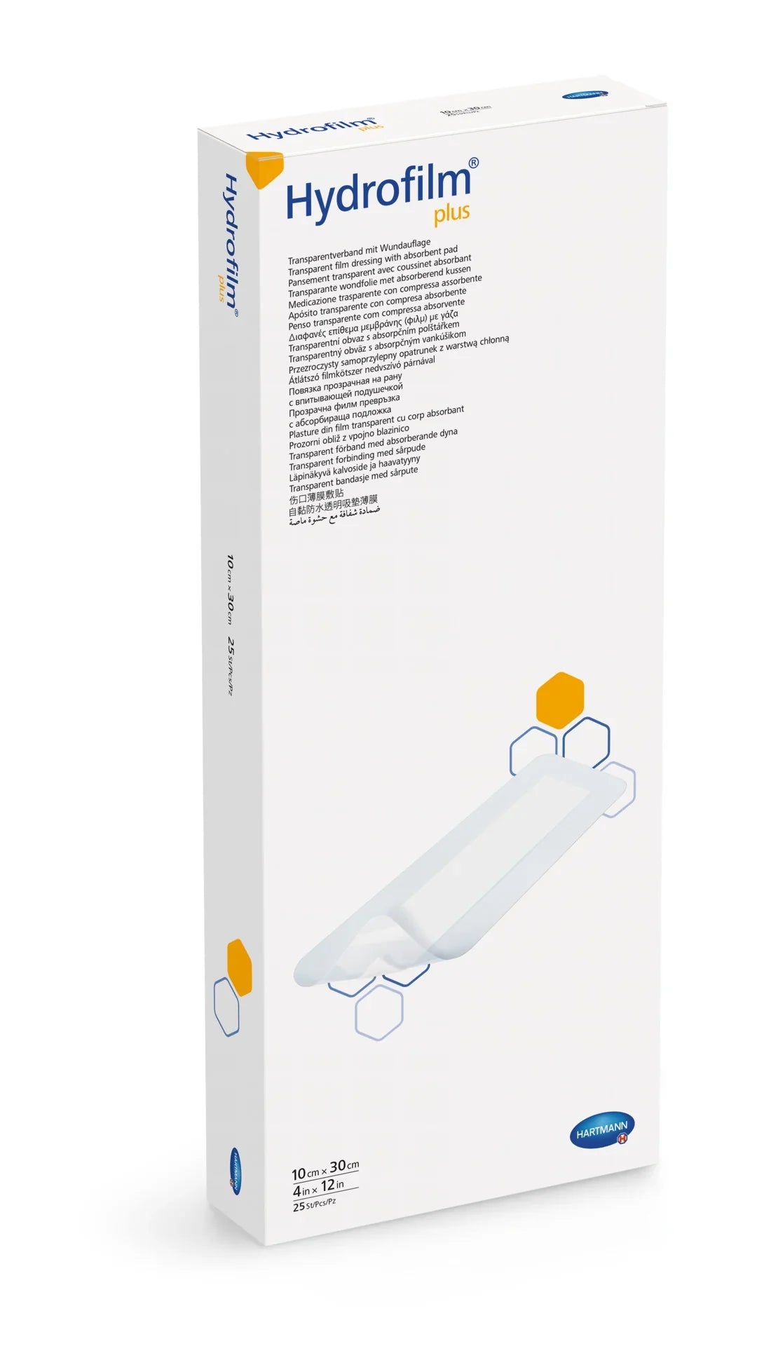 Hartmann Hydrofilm Plus transparent film dressing 10x30cm maximum coverage