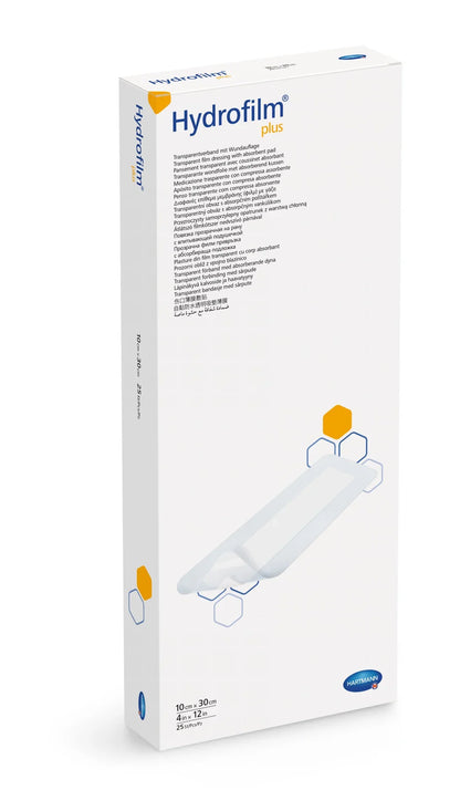 Hartmann Hydrofilm Plus transparent film dressing 10x30cm maximum coverage