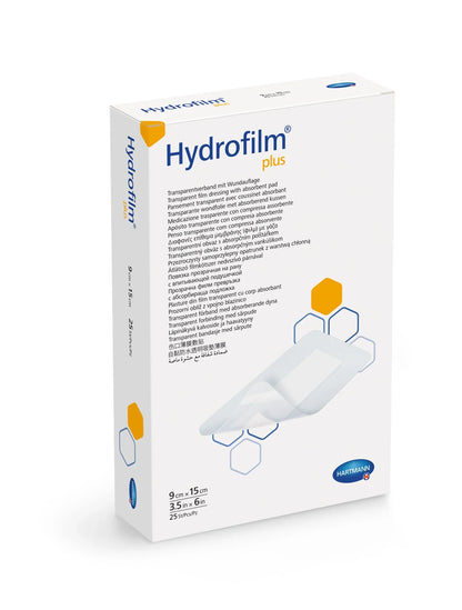 Hartmann Hydrofilm Plus transparent film dressing 9x15cm flexible protection