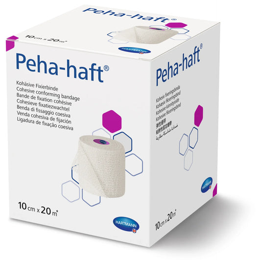 Peha-haft Cohesive Conforming Bandage 10cm x 20m - Latex-free self-adhering medical bandage