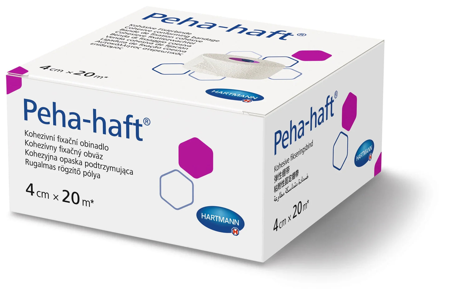 Peha-haft Cohesive Conforming Bandage 4cm x 20m - Latex-free self-adhering medical bandage