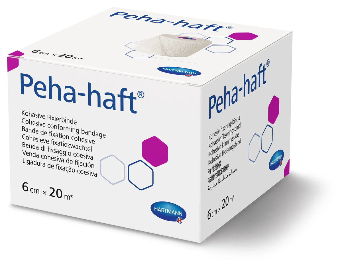 Peha-haft Cohesive Conforming Bandage 6cm x 20m - Latex-free self-adhering medical bandage